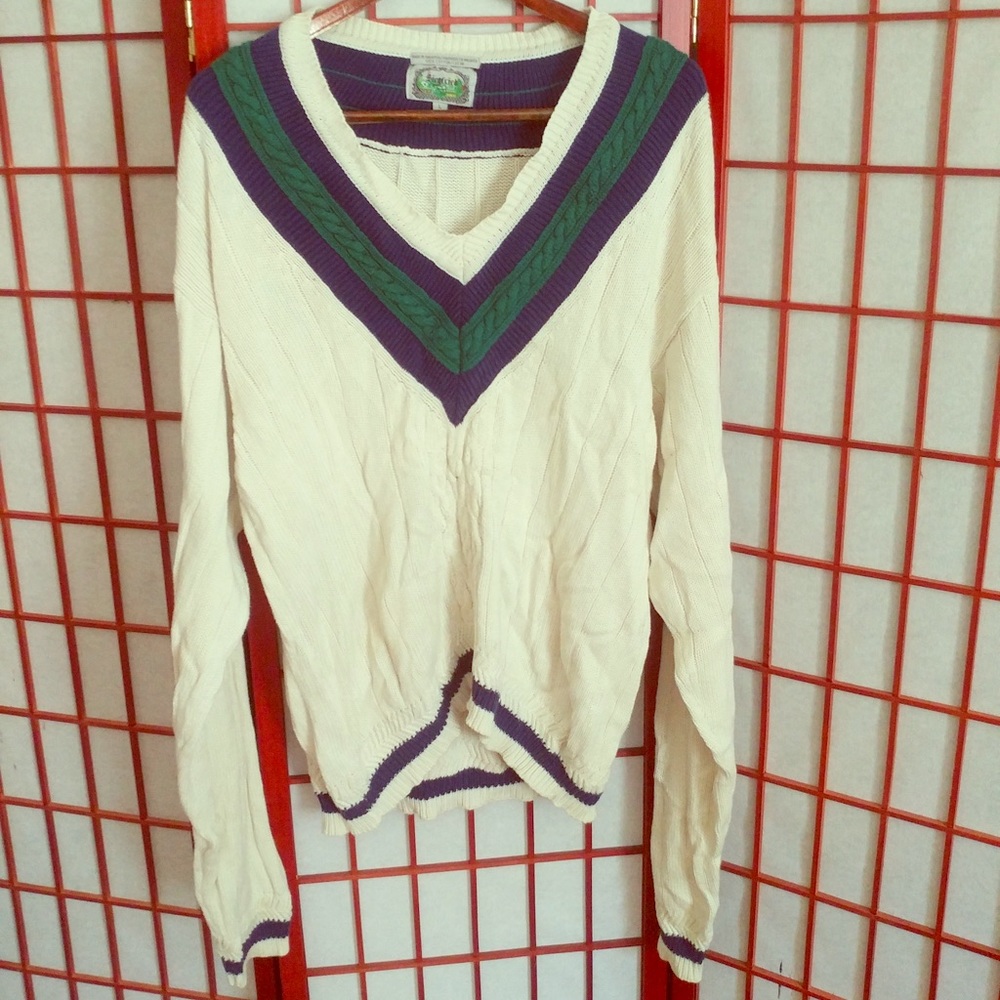 VINTAGE 80s Deep V Sweater
